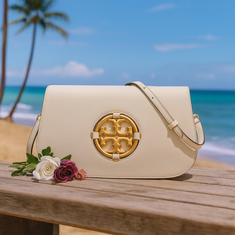 Tory Burch Miller New Ivory Small Shoulder/Crossbody Bag/Clutch